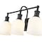Z-Lite Bryant 3 Light Vanity, Matte Black & Matte Opal 733-3V-MB - alternate 2